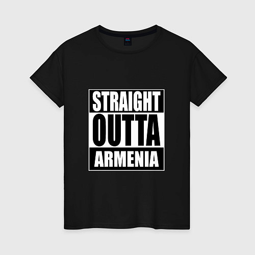 Женская футболка Прямиком из Армении / Черный – фото 1