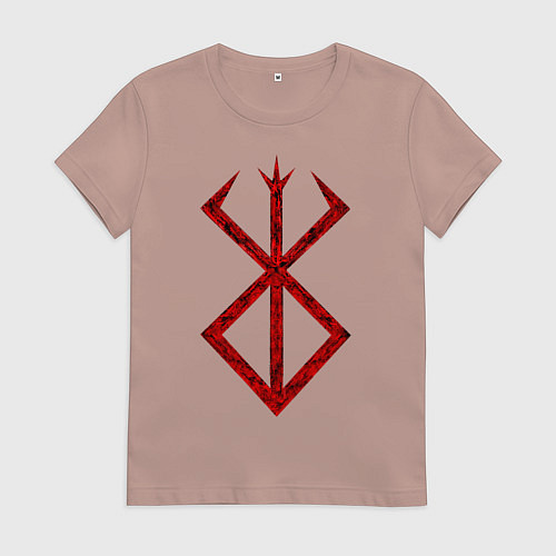 Женская футболка Берсерк. Клеймо / Пыльно-розовый – фото 1