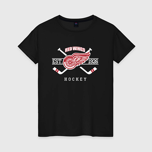 Женская футболка Detroit Red Wings: Est.1926 / Черный – фото 1