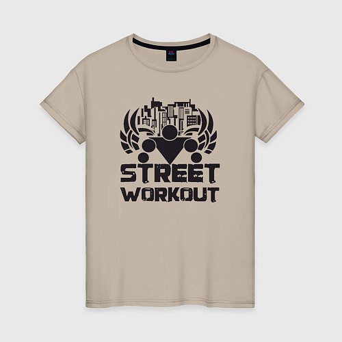 Женская футболка Street workout / Миндальный – фото 1
