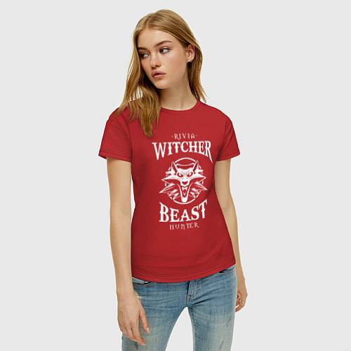 Женская футболка BEAST HUNTER / Красный – фото 3