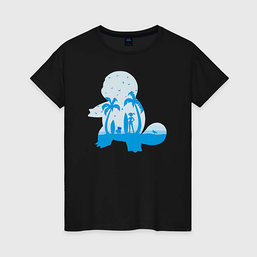 Женская футболка Squirtle Shadow / Черный – фото 1