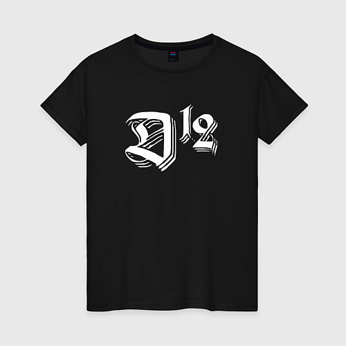 Женская футболка D 12 / Черный – фото 1