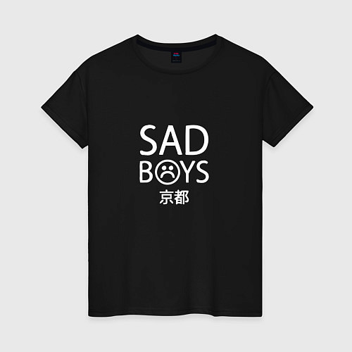 Женская футболка SAD BOYS / Черный – фото 1