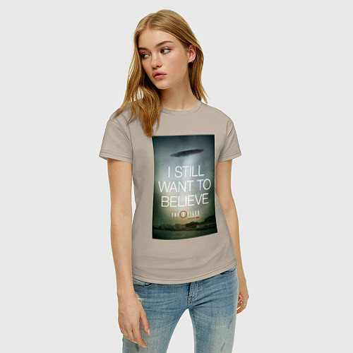 Женская футболка X-Files: Aliens / Миндальный – фото 3
