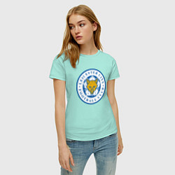 Футболка хлопковая женская Leicester City FC цвета мятный — фото 2