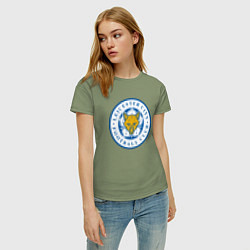 Футболка хлопковая женская Leicester City FC, цвет: авокадо — фото 2
