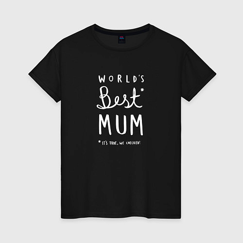 Женская футболка World's best mum / Черный – фото 1