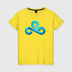 Футболка хлопковая женская Cloud9 Foil Металлический эффект, цвет: желтый