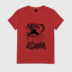 Футболка хлопковая женская Asking Alexandria Devil, цвет: красный