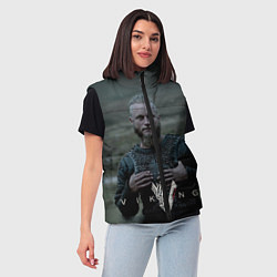 Женский жилет Vikings: Ragnarr Lodbrok, цвет: 3D-светло-серый — фото 2