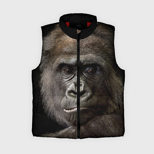 Женский жилет Глаза гориллы / 3D-Красный – фото 1