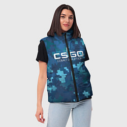 Женский жилет Cs:go - Cobalt Disruption Ржавый кобальт, цвет: 3D-красный — фото 2