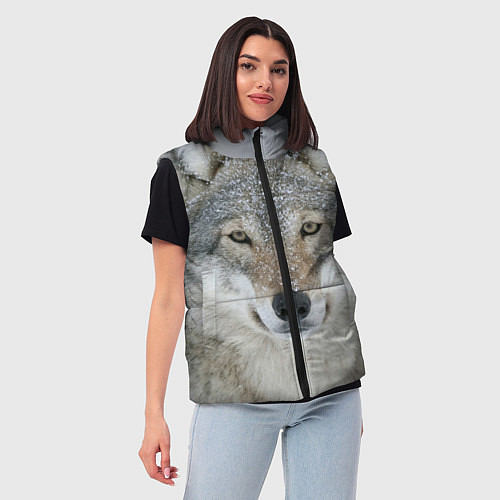 Женский жилет Милый волк / 3D-Красный – фото 3