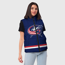 Женский жилет Columbus Blue Jackets, цвет: 3D-черный — фото 2