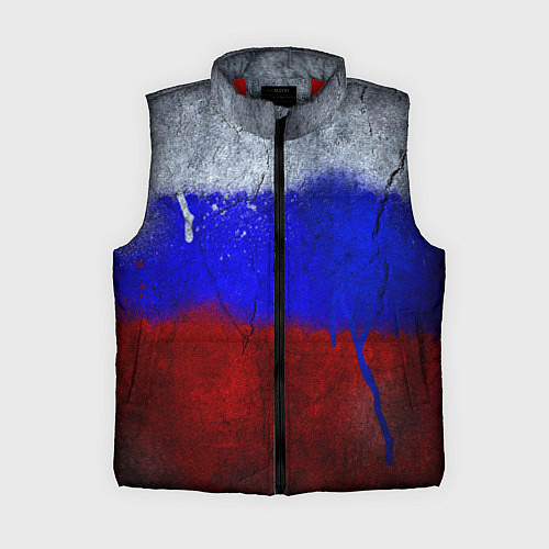 Женский жилет Русский триколор / 3D-Красный – фото 1