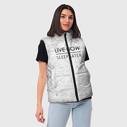 Женский жилет Live Now Sleep Later, цвет: 3D-светло-серый — фото 2