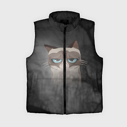 Женский жилет Grumpy Cat, цвет: 3D-черный