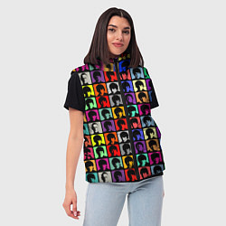 Женский жилет The Beatles: pop-art, цвет: 3D-светло-серый — фото 2