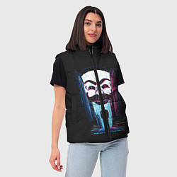 Женский жилет Mr Robot: Anonymous, цвет: 3D-красный — фото 2