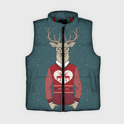 Женский жилет Олень хипстер / 3D-Красный – фото 1
