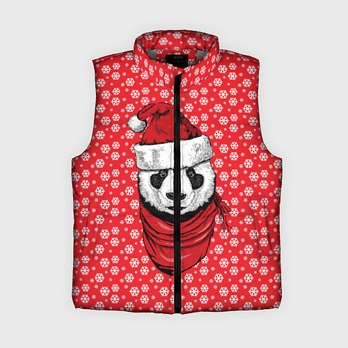 Женский жилет Панда Клаус / 3D-Светло-серый – фото 1