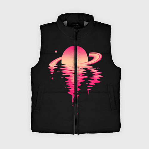 Женский жилет Отражение Сатурна / 3D-Светло-серый – фото 1