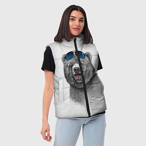 Женский жилет Счастливый медведь / 3D-Красный – фото 3