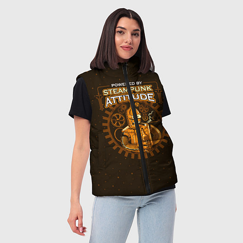 Женский жилет Steampunk Attitude / 3D-Красный – фото 3