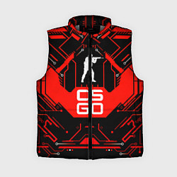 Женский жилет CS:GO Techno Style, цвет: 3D-светло-серый