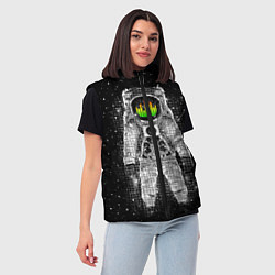 Женский жилет Музыкальный космонавт, цвет: 3D-светло-серый — фото 2