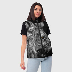 Женский жилет Оскал льва, цвет: 3D-черный — фото 2
