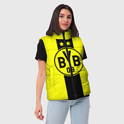 Женский жилет BVB FC: Yellow line, цвет: 3D-светло-серый — фото 2