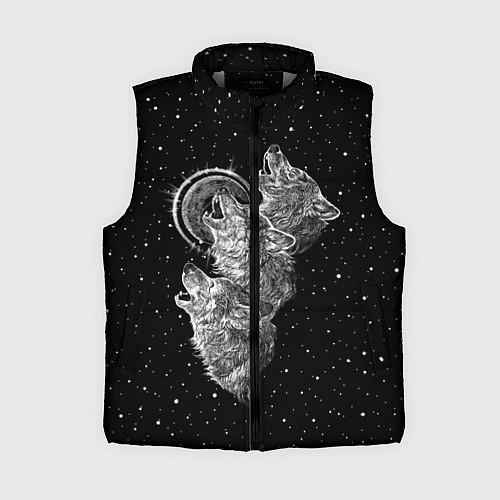 Женский жилет Волчий вой / 3D-Светло-серый – фото 1