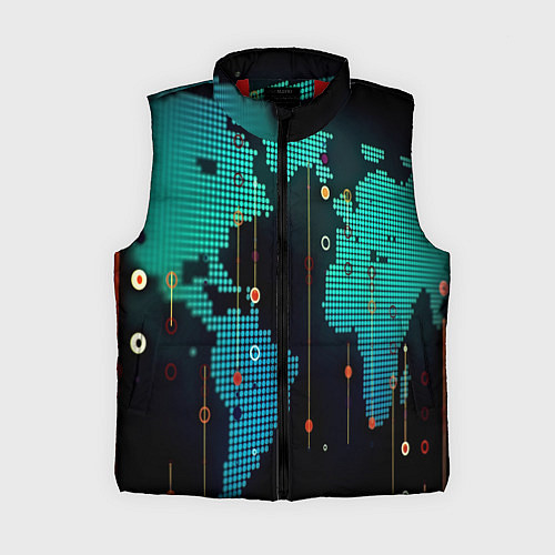 Женский жилет Digital world / 3D-Красный – фото 1