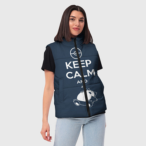 Женский жилет Keep Calm & Squirtle / 3D-Красный – фото 3