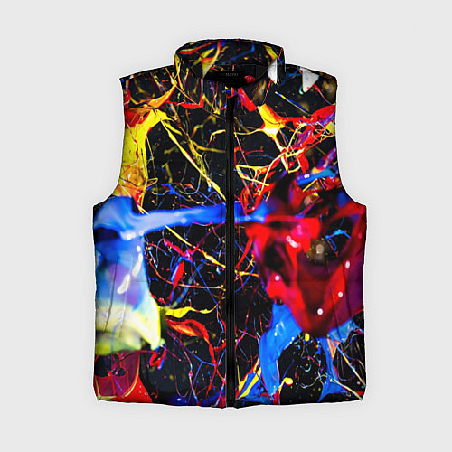 Женский жилет Краски / 3D-Черный – фото 1