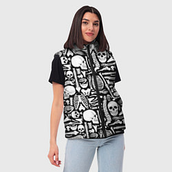 Женский жилет Кости, цвет: 3D-черный — фото 2