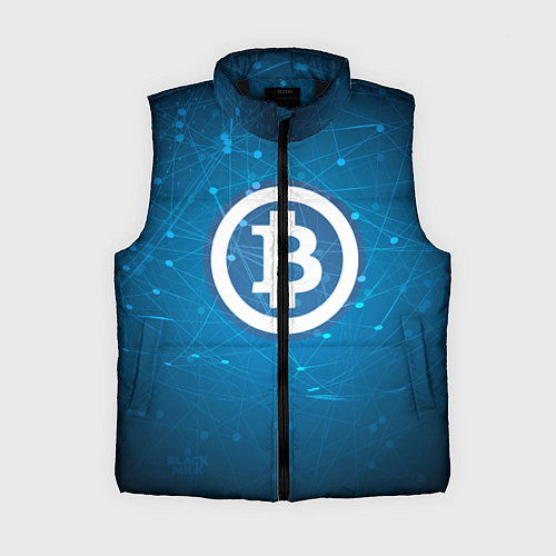 Женский жилет Bitcoin Blue / 3D-Черный – фото 1