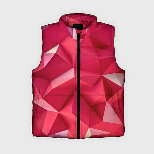 Женский жилет Розовые грани / 3D-Красный – фото 1