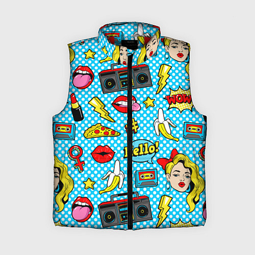 Женский жилет Девочка из комикса / 3D-Красный – фото 1
