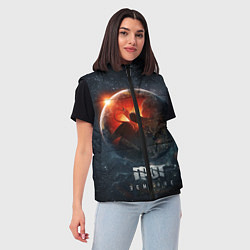 Женский жилет ГРОТ: Земляне, цвет: 3D-красный — фото 2