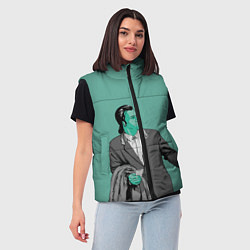 Женский жилет Недоумевающий Винсент, цвет: 3D-черный — фото 2