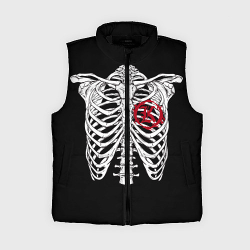 Женский жилет Кукрыниксы: Скелет / 3D-Черный – фото 1