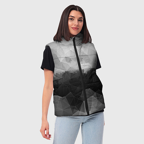 Женский жилет Polygon gray / 3D-Красный – фото 3
