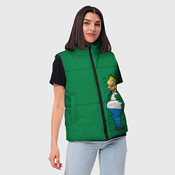 Женский жилет Гомер в кустах, цвет: 3D-светло-серый — фото 2