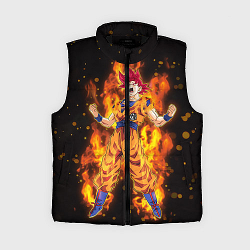 Женский жилет Fire Goku / 3D-Черный – фото 1