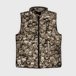 Женский жилет Зомби котики, цвет: 3D-светло-серый