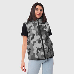 Женский жилет Ночной Камуфляж 1, цвет: 3D-черный — фото 2
