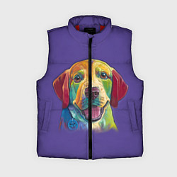 Женский жилет Лабрадор: реализм, цвет: 3D-красный